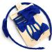 7 PIECE SCHOOL COLOURS Hair Bow Snap Clips SET ALICE BAND PONIOS PonyTail Holder Headband - Royal Blue - Buy Online on GoSupps.com