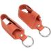 Asthma Inhaler Holder 2pcs Inhaler Case Inhaler Carrying Holder Clasp Closure Safety Carabiner Clip Portable PU Leather Inhaler Protective Holder (Orange) - Buy Online on GoSupps.com
