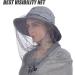 USHAKE Safari Hat with Hidden Net Mesh - Grey | Sun Protection Bucket Hat for Outdoor Activities - Buy Online on GoSupps.com