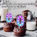 18pcs Blue Fluorescence Number 0 Dessert Cupcake Topper Number Combination Theme Decoration Supplies Happy Birthday Engagement Wedding Anniversary Party Decor Supplies - Buy Online on GoSupps.com