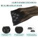 Doores Clip-In Hair Extensions - Real Remy Hair Balayage Natural Black to Chestnut Brown 45cm (18 inch) 120g 7 Pieces - Buy Online on GoSupps.com