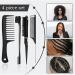 Sweet View 4-Piece Hair Styling Brush Set | Edge Brush Bristle Brush Rat Tail Comb & Chimber Comb - Perfect for All Hair Types - Buy Online on GoSupps.com