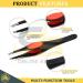 Slanted Grippy Eyebrow Tweezers - G.S Online Store 4 Mix Colors Set - Buy Online on GoSupps.com