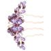 Angoily Hair Comb Hair Accessories for Girls Wedding Hair Flowers Bridal Hair Clips Hair Accessories for Women Hair Barrettes Rhinestone Hair Clips Metal Purple Decorate Mother Rhinestones