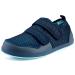 Sisttke Diabetic Shoes for Women Men Adjustable Arthritis Edema House Slippers Swollen Feet Shoes Extra Wide 8.5 Wide Women/7.5 Wide Men Dark Blue