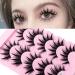 Okdeals 5 Pairs Thai Style Spiky Lashes 3D Wet Look Manga Lashes Japanese Makeup Cosplay Anime Lashes 3D Little Devil Natural Look Beauty Eye Lash Extension Tools Thai Style - 5 Pairs