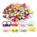 Mixed Color Girl Cartoon Elastic Hair Band Soft Rubber Band Hair Band Rope Ponytail Braid Fixer Girl s Hair Accessories Babies Toddlers Kids Teenagers and Children 100 Pieces (50 Pairs)
