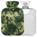 NAANLE CAMO Dinosaurs Heat bottle MITVATED Transparent hot water bottle 1L heat bottle for bed handfoot heat pain relief heat and cold therapy
