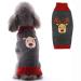 Petcare dog sweater christmas dog turtleneck sweater Christmas pattern knitwear warm pet sweater for dog puppies party puppy gift for dog gray reindeer xxs