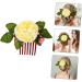 Didiseaon Hair Side Combs for Women French Hair Combs Dappen Dish for Acrylic Nails Rainbow Pencil Holder Wedding Hair Comb Flower Hair Decor Flower Headdress Women's Plastic Leaf - Buy Online on GoSupps.com