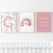 Pompom Prints Set of 3 Girls Bedroom Prints Rainbow Nursery Prints Scandi Boho Style Nursery Decor Playroom Prints Picture Frames not Included (8x10 Inch C) 8x10 Inch C