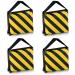 NEEWER Sandbags for Photography, 4 Pack Yellow Sand Bags for Weight Heavy Duty Sandbag for Light Stands Boom Arms Tripods 4 Black/Yellow