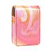 Lipstick Case Leather Lip Gloss Lipstick Organizer with Mirror Mini Lipstick Holder Bag Abstract Texture Watercolor Orange A468k4sxzp