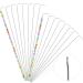 7.5 Inches / 6.3 Inches Big Eye Curved Needles Bead Spinner Needles Stainless Beading Needles Steel String Bead Needle for Sewing (16 Pieces)