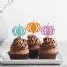 Pumpkin Cupcake Toppers Baby Shower Food Picks Orange&Pink&Blue Glitter Fall Themed Birthday Party Decoration Supplies - Buy Online on GoSupps.com