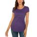 Love2Mi Nursing Shirt Women's Maternity Stop Maternity Maternity Nursing Maternity Top Layered Design Wrap Layer S-purple L