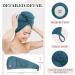 YoulerTex Microfibre Hair Towel Wrap: 2Pack Hair Turban Super Absorbent Rapid Drying Microfiber Towel for Women Curly Long Wet Plopping Hair Girls Head Towelling Large Anti-Frizz (Haze Blue) - Buy Online on GoSupps.com