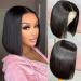 10 Inch Black Bob Wig Human Hair 13x4 HD Frontal 180% Density for Black Women - Buy Online on GoSupps.com