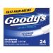 Goody's Extra Strength Headache Powder temporarily relieves minor aches and pains due to headaches, minor arthritis pain, colds, backaches, muscle aches, toothaches and menstrual cramps
