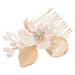 MERRYHAPY Gold Leaf Side Comb Leaf Hair Comb Girl Headpiece Hair Accessories for Women Hair Comb for Bride Metal Hair Comb Bride Headpiece Hair Accessories for Women Hair Pin