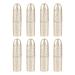 AUEAR  Empty Lip Balm Lipstick Tubes Container Bullet Shape for Lipstick Lip Balm DIY (Gold  8 Pack) 8 Count (Pack of 1) Gold