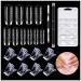 100 pieces dual Nail Forms Set nail extension Double artificial nail extension extension nail gel forms nail shape set with dual-ended nail brush for uv-acrylic nail tools