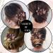 Rhinestone Double Flower Hair Clip - Crystal Glitter Hair Comb for Women - Buy Online on GoSupps.com