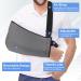 Universal Arm Sling Shoulder Immobilizer - Adjustable Support Strap for Broken Wrist/Elbow/Dislocated Shoulder - XL Grey - Buy Online on GoSupps.com