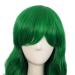 MapofBeauty 28 Inch Side Parting Bangs Long Curly Wavy Wig - Grass Green - Stylish Women's Hairpiece for Everyday Glam - Buy Online on GoSupps.com
