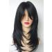 Long Layered Multicolor Shoulder-Length Wig - Synthetic Hair for Women (Black) - Buy Online on GoSupps.com