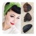 Bangs Clip in Bangs Synthetic Short Curly Retro Bangs for Women Clip in Retro Bangs Classic Fake Fringe Extension Natural Synthetic Bangs Hairpieces for Women Curved Bangs for Daily Wear (Color : L Light Brown