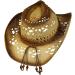 Saddleback Shapeable Toyo Straw Cowboy Hat with Beaded Trim Band - Natural, One Size - Buy Online on GoSupps.com