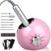 Nail miller upgraded professional nail miller 35000 rpm for gelail acrylic nails manicure pedicure set electrically electrical nail file set with ceramic milling milling and 5 attachments safe for beginners pink