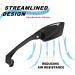 MEACHOW Scratch Resistant Glass Lens Handlebar Bike Mirror - Rotatable Safe Rearview Mirror - Silver Left Side - Buy Online on GoSupps.com