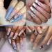 Baoximong Butterfly Nail Stickers - 8 Sheets Colorful Spring 3D Self-Adhesive Decals | Holographic Laser Design Nail Art Accessories for Women - Buy Online on GoSupps.com