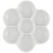 Creative Mark Glazed Flower Porcelain Paint Palette Tray for Watercolor, Gouache, Color-Mixing - White 4" inch Diameter 1 Pack Flower Palette
