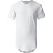 Men's Hipster Curve Hem Droptail Tee - White - Large | Hat and Beyond - Buy Online on GoSupps.com