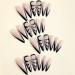 Buy MISUD Long Stiletto Press on Nails - Glossy Black French Tip Fake Nails with Rhinestones & Butterfly Design - 24 pcs Acrylic Nail Set - Fast International Shipping - Buy Online on GoSupps.com