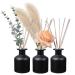 Hossian glass diffuser bottle black empty reed diffuser bottle with chopsticks set with 3 pieces 150 ml fragrance list for DIY-replacement-tail diffuser sets