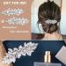 Crystal Hair Clips Diamante Wedding Hair Accessories Elegant Rhinestone Barrette Silver Flower Hair Pins for Bridal Bridesmaid Girls Jewelry Hair Decorations Wedding Party Gift - Buy Online on GoSupps.com