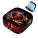Menstruation pad bag with zipper women's napkin bag tampons collecting bags for women and girls (Chinese dragon bloody with fire design)