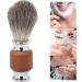 Premium Travel Shaving Brush - Stainless Steel Handle | Friendly Portable Brush for Cream Foam & Soap (Brown) - Buy Online on GoSupps.com