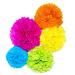 Paper Pom Poms - 15 pcs of 10  12  14 Inch - Paper Flowers - Perfect for Wedding Decor - Birthday Celebration - Wedding Party and Outdoor Decoration