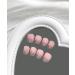 Summer Glitter French Tip Short Round Press on Nails - 24 Pcs with Stars Designs | Glossy False Nails for Women and Girls - Includes Nails Glue | Artificial Acrylic Full Cover False Nails - Style1 - Buy Online on GoSupps.com