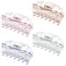 Clear Hair Claw Clips for Women B.PHNE Big Butterfly Banana Clips 3.5 Inch Non Slip Strong Hold Jaw Clip for Girls Transparent Hair Clamps for Thick Thin Hair 4 Pack