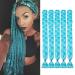 Tess 41 "Braids Extensions Kunsthaar crochet jumbo braids synthetic braiding hair 5pcs 165g/bundle 100cm extensions blue 104 cm (5 pieces) blue