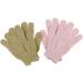 FRCOLOR Korean Exfoliating Mitts - 4 Pairs Body Scrub Gloves & Rayon Bath Mittens for Glowing Skin - Buy Online on GoSupps.com