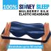 Sidney Sleep Silk Eye Mask - 100% Mulberry Silk for Women and Men - Ultra Soft, Breathable Sleep Mask with Travel Bag (Navy) - Buy Online on GoSupps.com