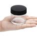 Buy Belle Vous 60ml Round Glass Tans with Black Screw Lid - 12 Pack for Creams Ointments Lotions & Essential Oils | Travel-Friendly Containers - Buy Online on GoSupps.com