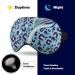 Buy Blue Leopard Zebra Print Sleep Mask - Soft Light-Blocking Eyeshade for Women | Adjustable Strap Blindfold for Travel & Relaxation - Buy Online on GoSupps.com